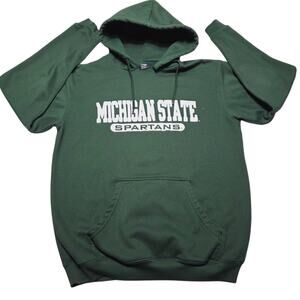 MSU Michigan State Spartans Hoodie Green Men's Size Medium Y2k Proedge